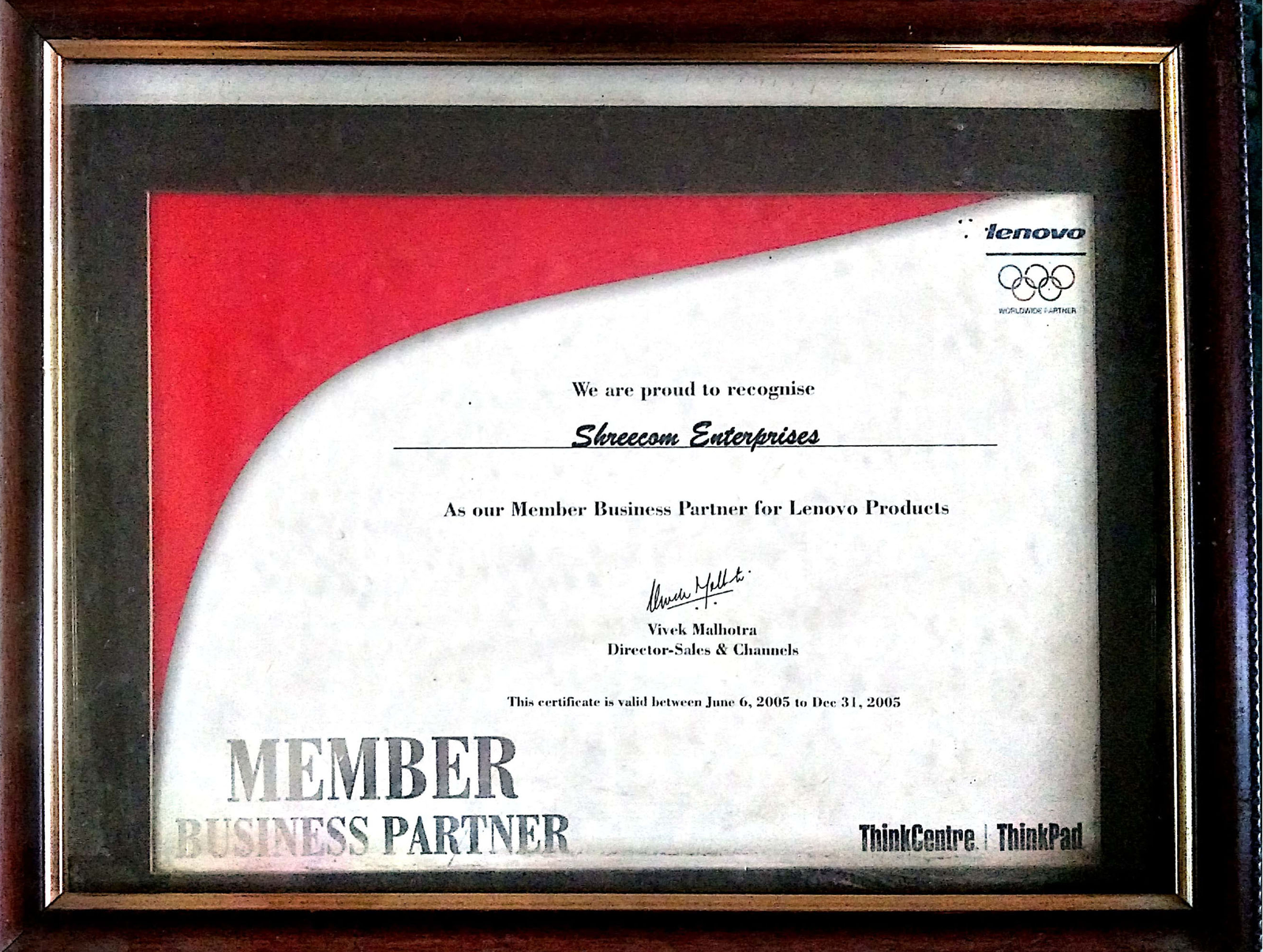 Member Business Partner for Lenovo Products