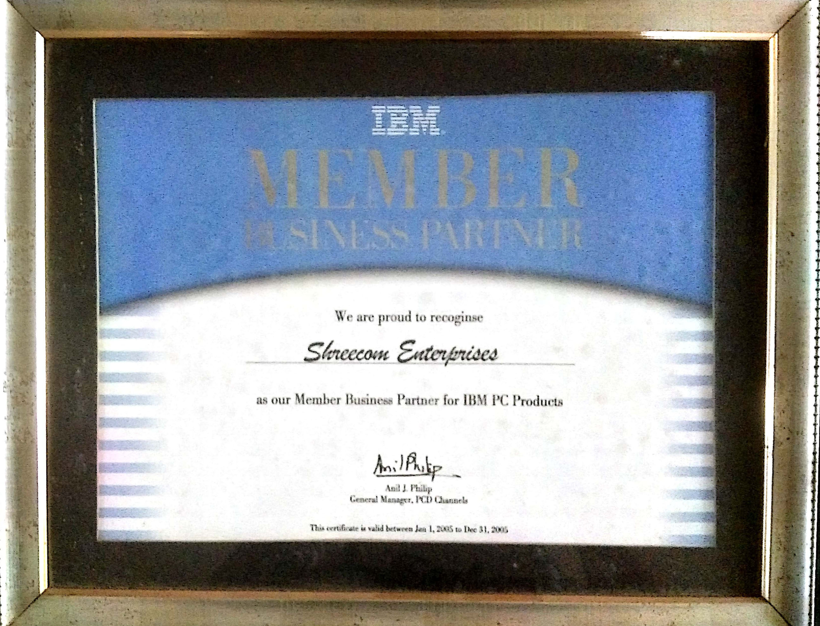 Member Business Partner For IBM PC Products